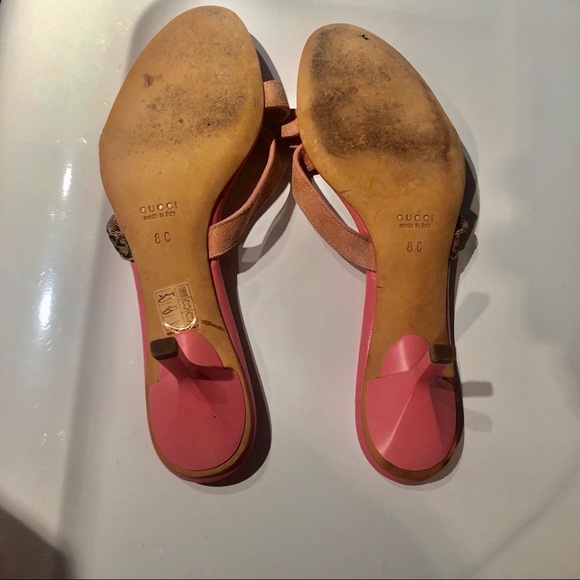 GUCCI sandals/heels with GUCCI monogram print. - Picture 5 of 6